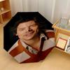 Harry Styles Print 8?Ribs Automatic Umbrella Wind Resistant Lightweight Folding Umbrella For Outdoor Travel