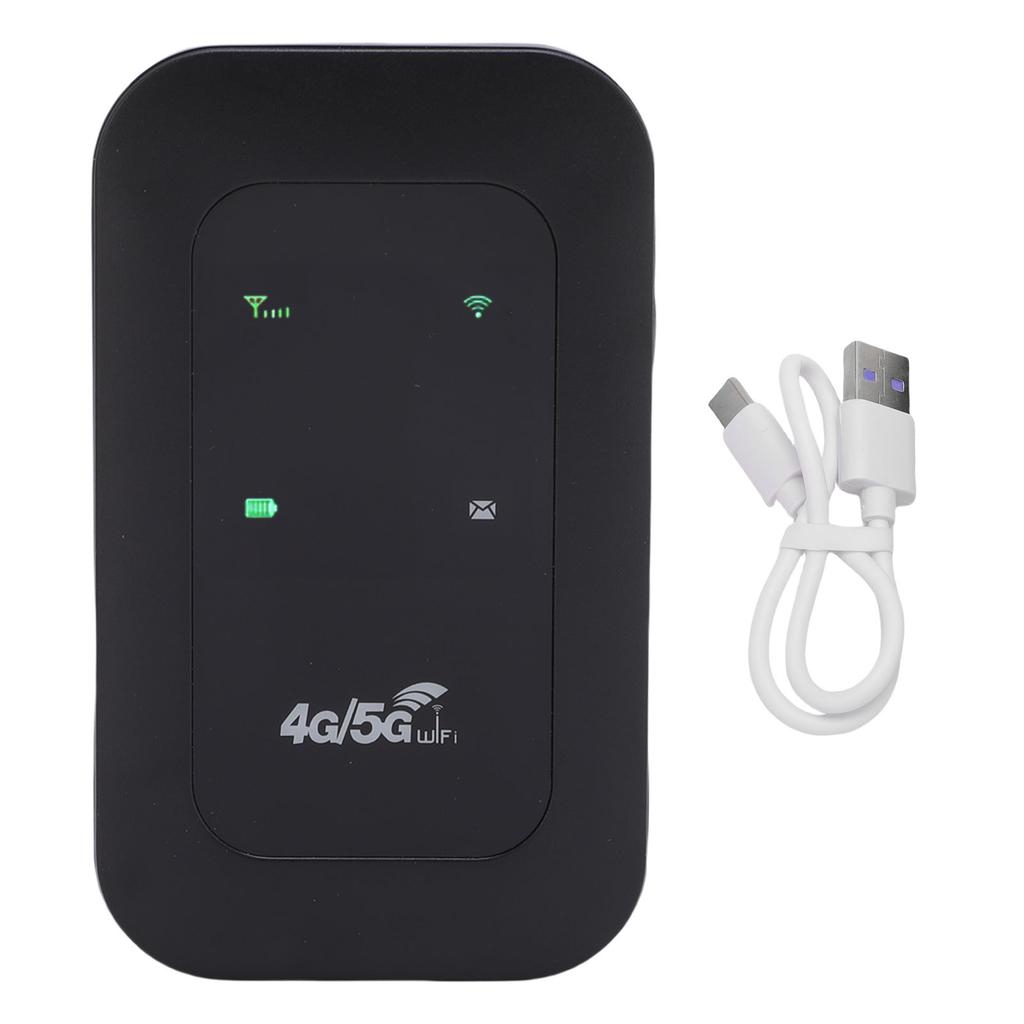 4G LTE Mobile WiFi Router Hotspot Supports 10 Connected Devices for Travel 300Mbps High Speed SIM Card Slot Color LED Display