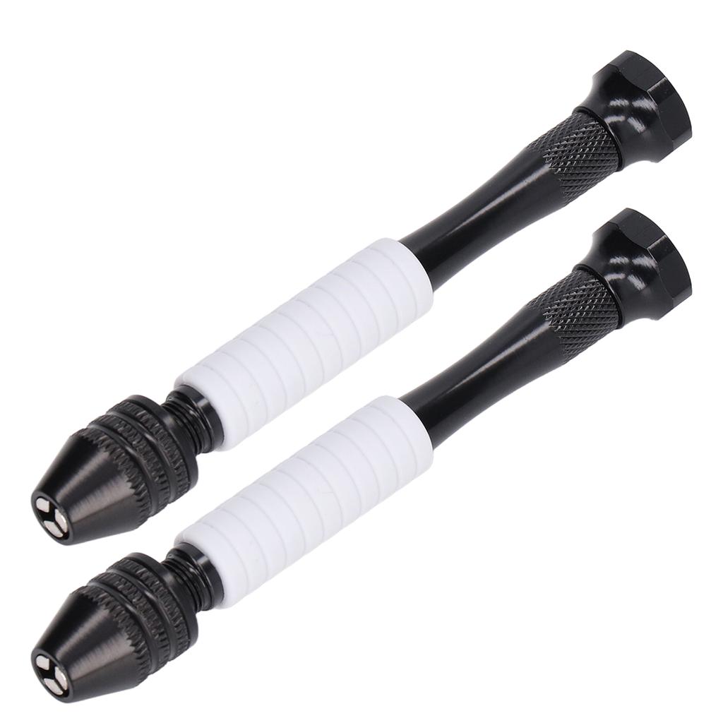 2Pcs Hand Twist Drill Handheld Adjustable Pin Vise Drill Bit Chuck 0.3?3.2mm Clamping Range