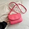 Trendy Candy-colored Saddle Bag In White Khaki Pink Green Brown Black