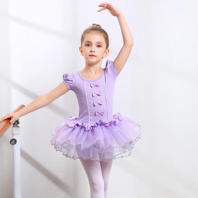 Girls' Ballet Dancewear: Long/Short Sleeve Leotard - Toddler & Children's Chinese Dance Costume