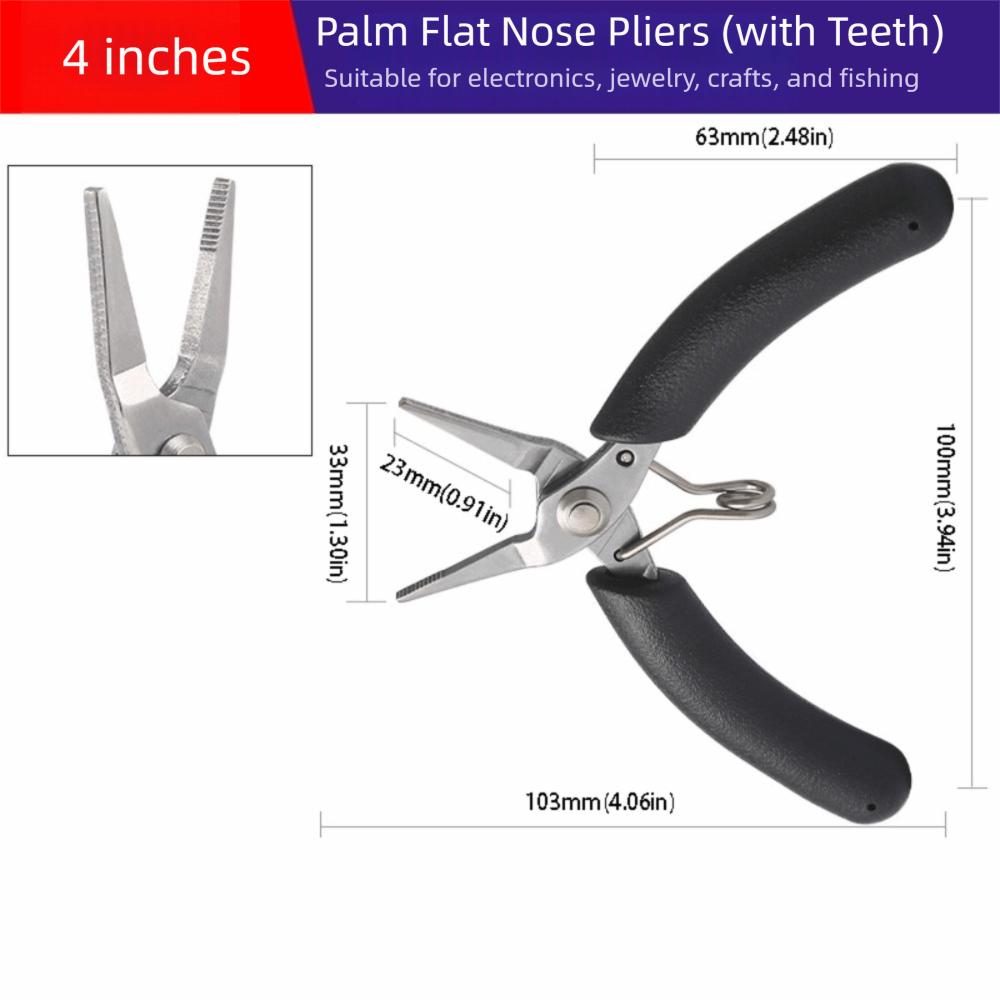 Stainless Steel Jewelry Pliers Toothless Sharp Diagonal Pliers Manual Straight Long Nose Long Nose Pliers Jewelry Findings