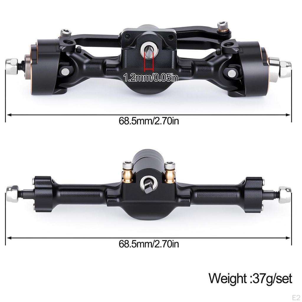 Aluminum Alloy Front And Rear Axle Set, Easy to Install Replacement with Ball Joint for 1/30 SCX30