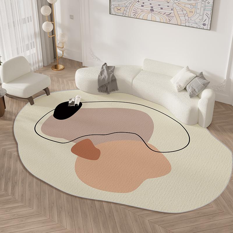 Japanese Wabi-Sabi Style Rug Living Room Cream Style Sofa Coffee Table Rug Irregular Large Non-Slip Pad Home Decorating