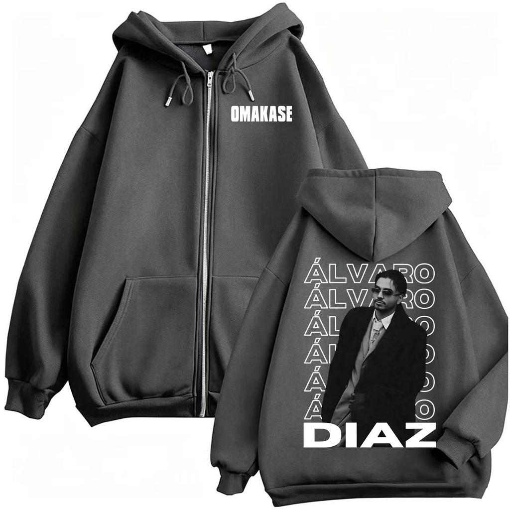 Omakase Alvaro Diaz Album Tour Zipper Hoodies Men's Harajuku Streetwear Jacket Sweatshirt Coats Hoodie