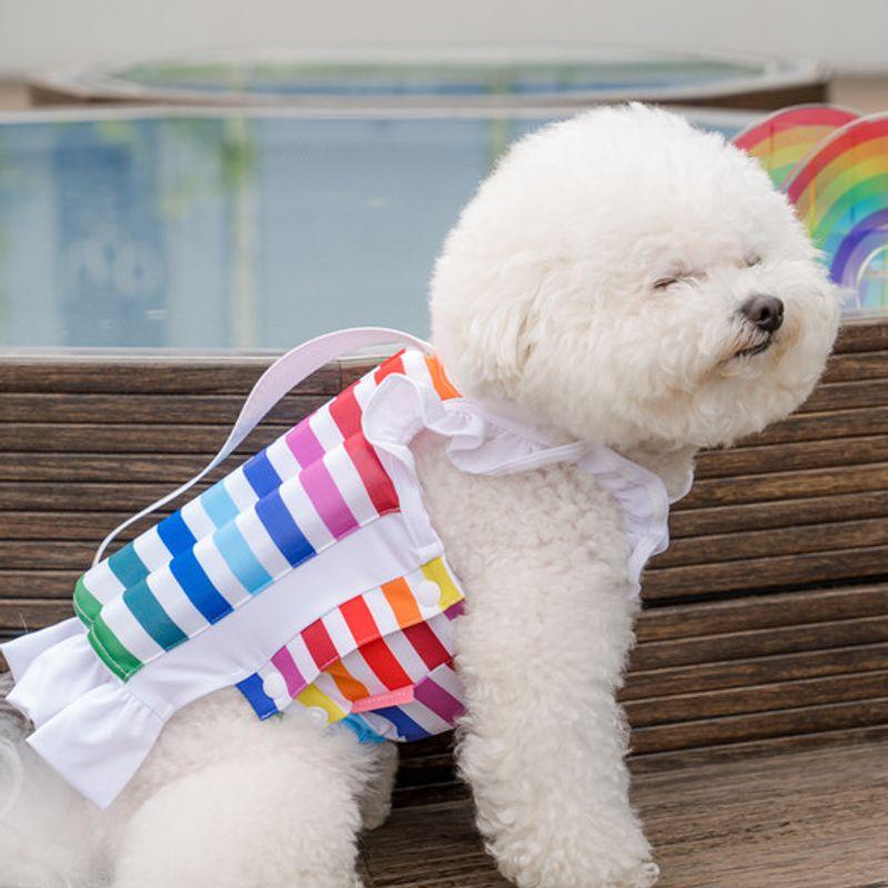 SALTYHEARTY Schwimmendes Badeanzug RAINBOW