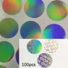 100Pc 2Cm Stickers Laser Void Circular Shape Blank Void Anti Disassembly Label Holographic Security Sealing Sticker Sealing Tape