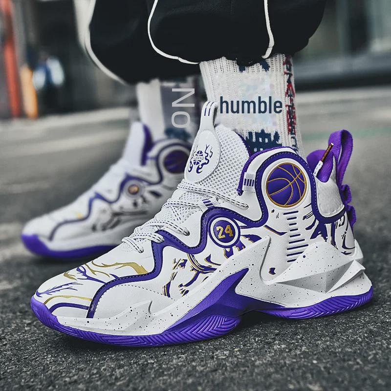 Winter Style Anti-Slip Leather Waterproof Basketball Sneakers for Couples