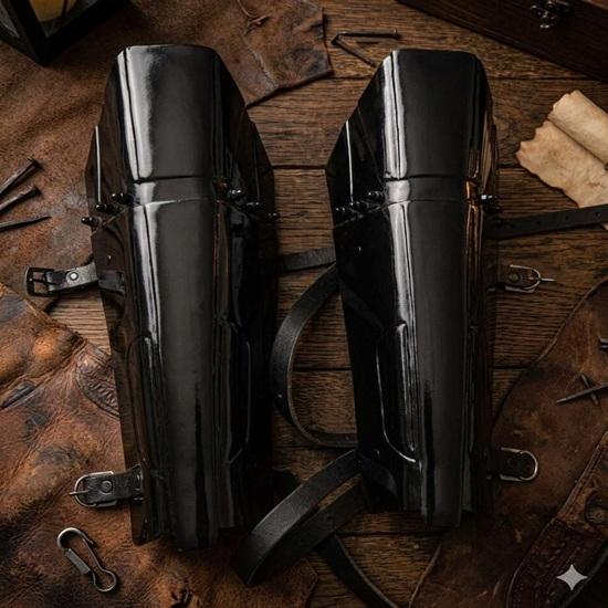 Steel Roman Muscled Leg Greaves  Medieval LARP Cosplay Armor Costume