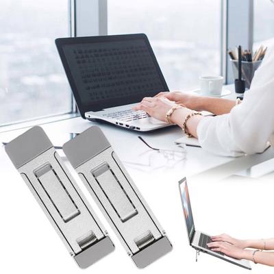 2Pcs Portable Laptop Stand Compact Design Portable Anti-Slip 3 Height Adjustment Notebook