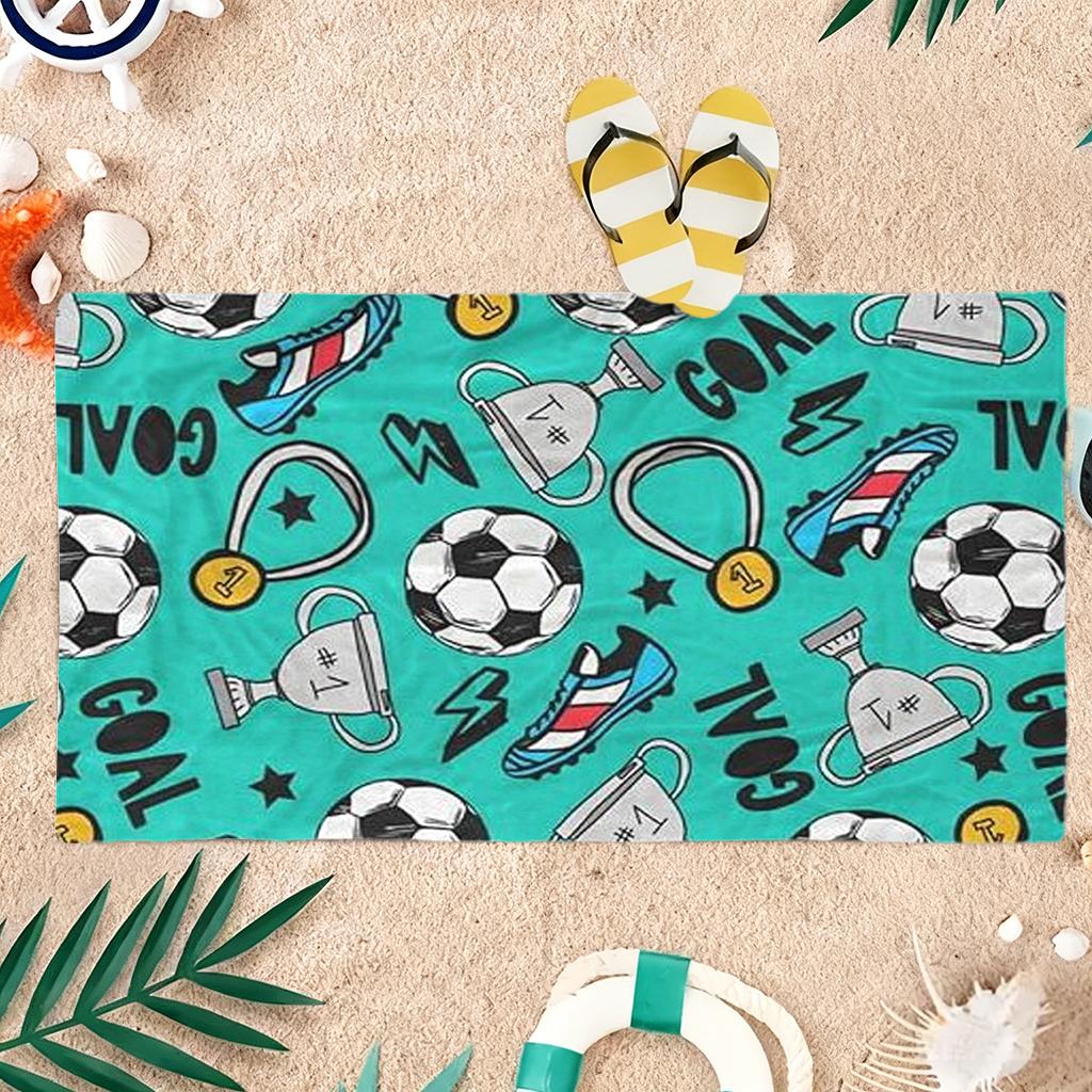 1st Football Medal Beach Towel Quick-drying Super Absorbent Suitable for Swimming Beach Pool Gym Summer Gift for Friend Family