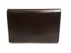 Authentic PRADA Dark Brown Leather Trifold Wallet Compact Wallet #a582 Open Box
