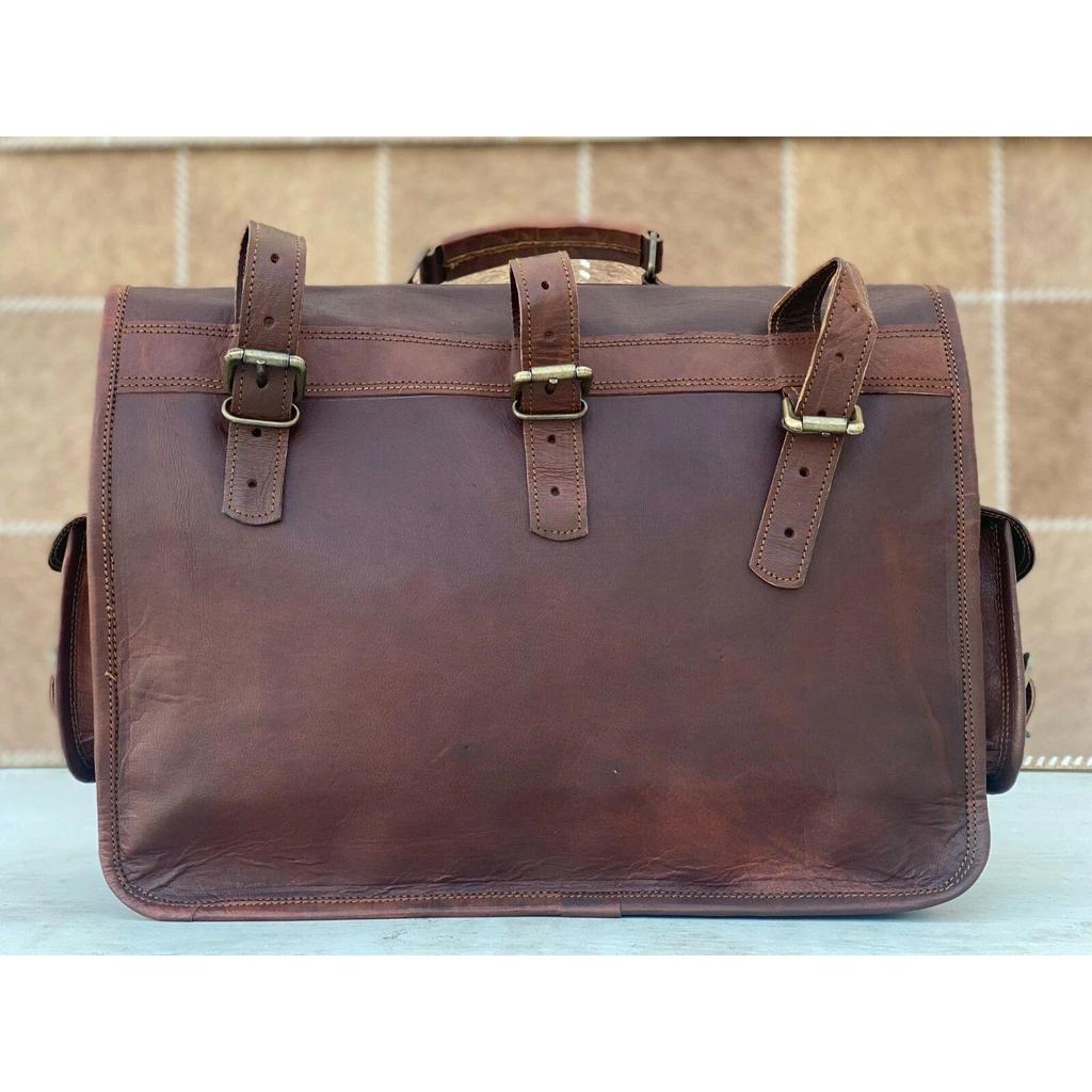 Leather Saddle Brown Motorcycle Panniers Saddlebags Bags