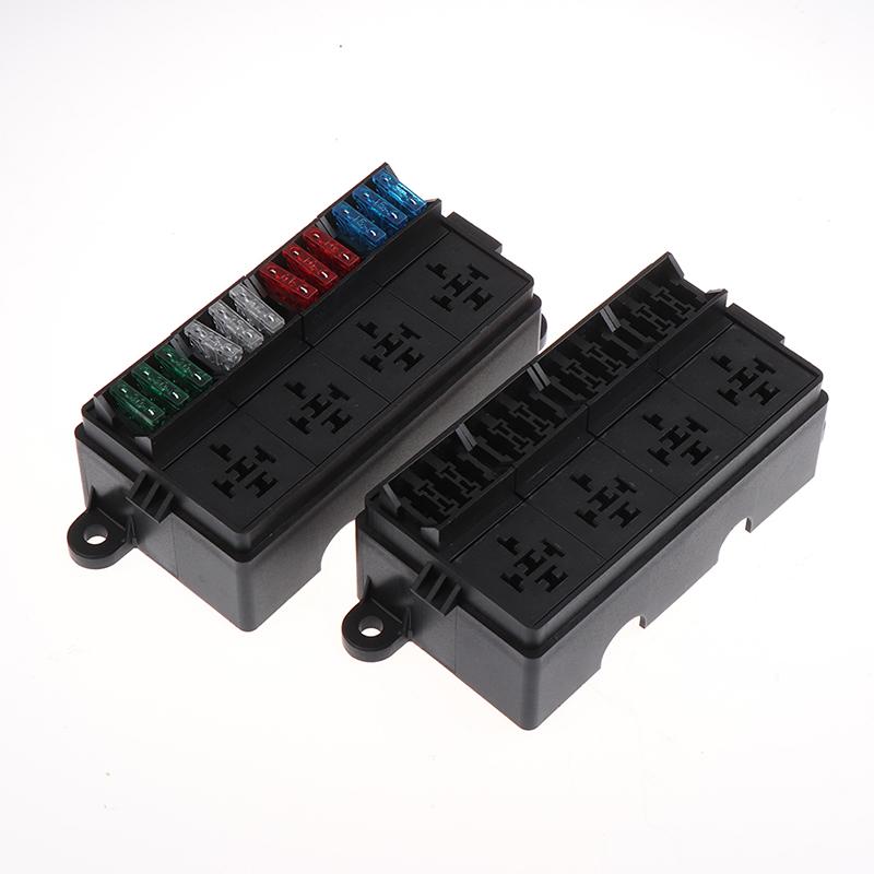 12V Relaiskastenblock 8-fach Atc/Ato Sicherungsblock Universell Wasserdicht Sicherungs- und Relaiskasten-Kit Für Auto Lkw