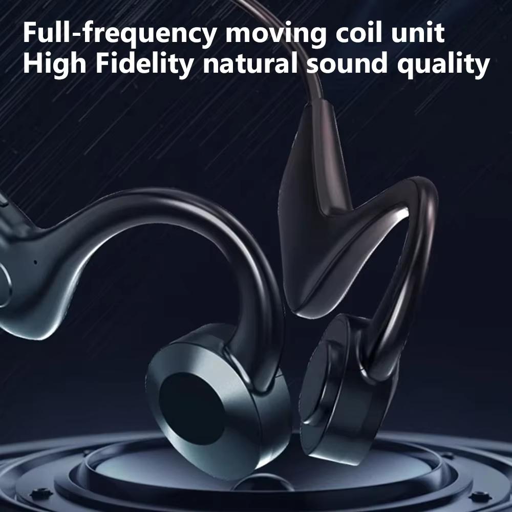 Bone Conduction Bluetooth Headphones 128G Card Air conduction Painless IPX8 Waterproof Ear-hanging Sports Earphones With Mic