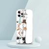 Soft TPU Transparent Phone Case Cover for iPhone 16 15 14 13 12 11 Pro Max XR 8 7 Plus Shockproof Shell Cute Cartoon Cat Pattern