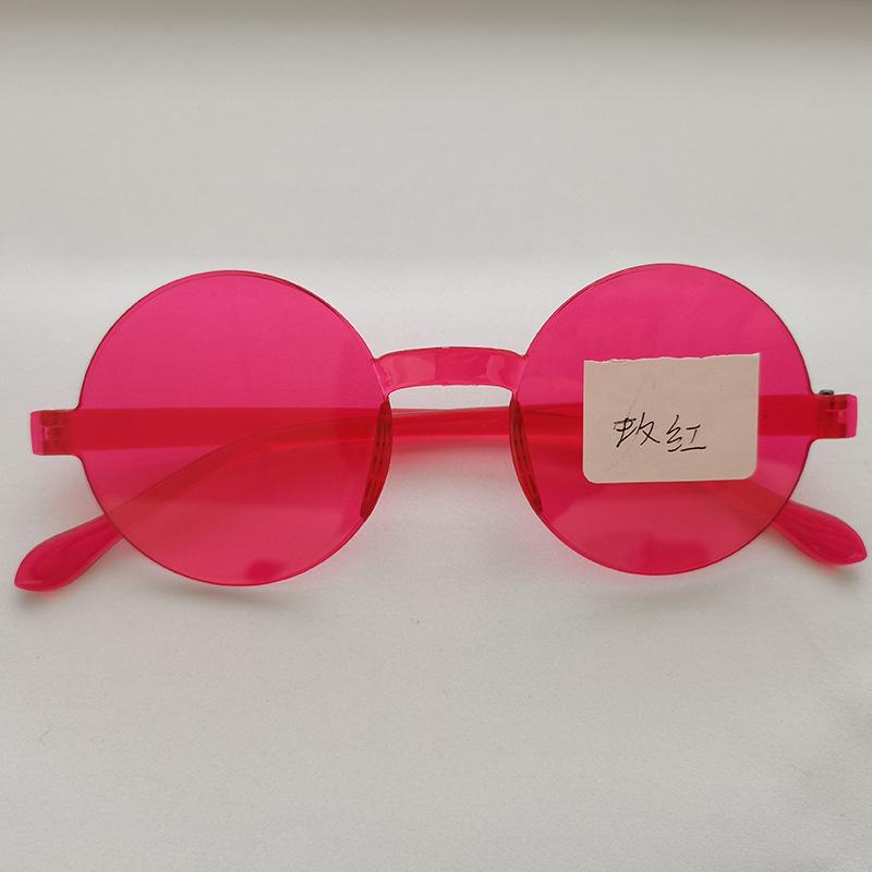 

Colorful Sunglasses For Parties 140*55mm Circular Sunglasses For Raves Trendy Sunglasses PC For Fashion Enthusiasts Beach