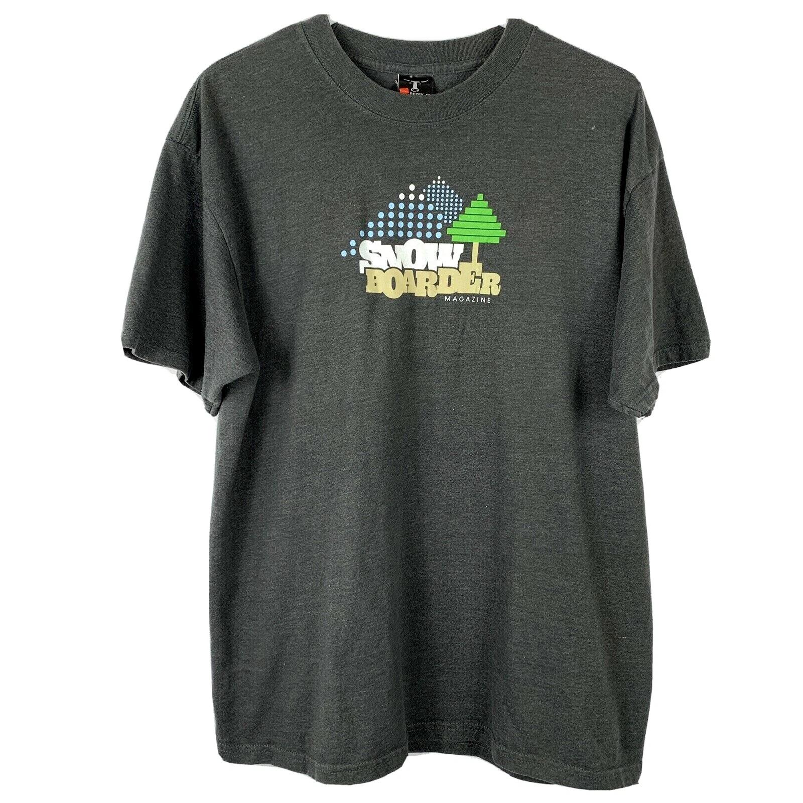 

Snowboarder T-Shirt Magazine Vintage X-Games Extreme Sports Gray Men L 2XL