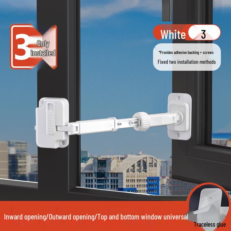 Child Safety Lock for Windows, Doors, Cabinets, and Refrigerators