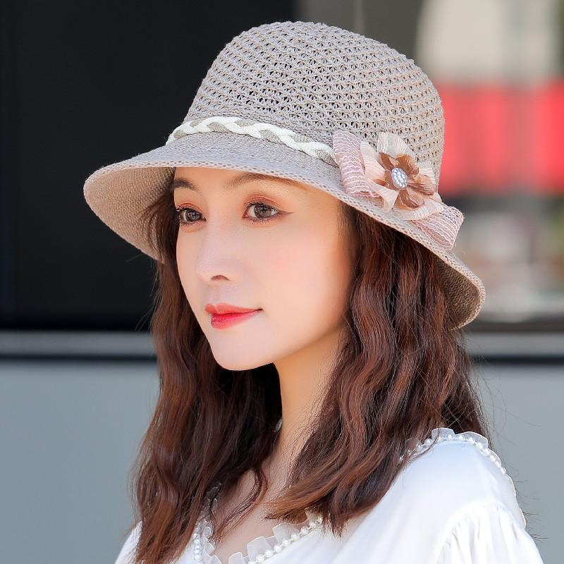 Women's Summer Hats Wide-Brimmed Foldable Sunhat Trendy Breathable New Bucket Hat