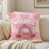 Cute Soft Mascot MMolang Cushion Cover Linen Pillowcase Soft  for Sofa Bed Home Room Decor