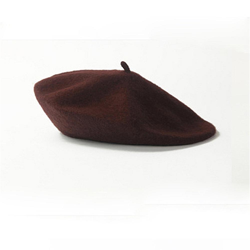 Women Wool Berets French Artist Style Spring Autumn Beanie Hat Retro Plain Beret Solid All Matched Caps Elegant Lady Street Caps