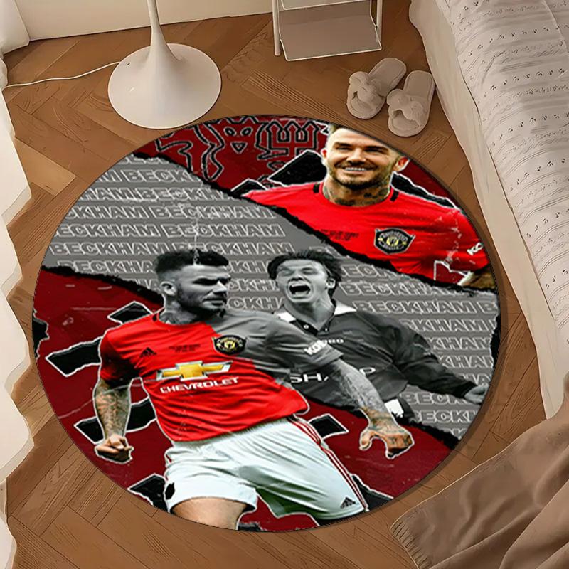 David Manchester United Legend Round mat Home Decor, Chair rug For livingroom,Bedroom, doormat home decor Birthday Gift Christmas Gifts
