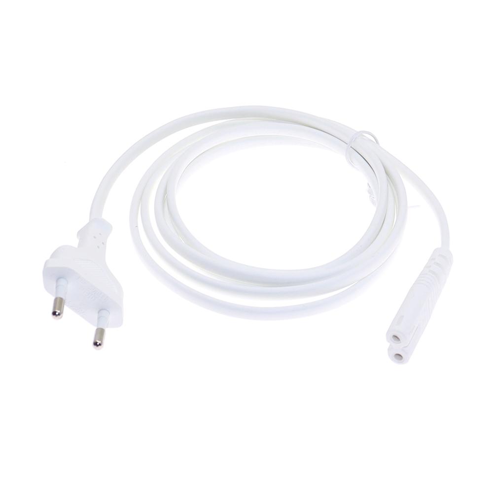 1.8m 6ft White AC Power Cord EU Europea VDE Approval for Samsung LED Smart TVs IEC320 C7 Figure 8 Lead, PS3 PS4 Power Cables
