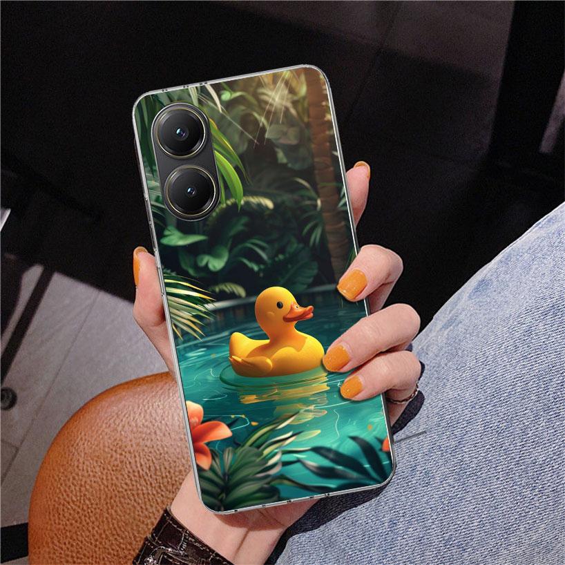 Rubber Ducks Swimming Pool Phnoe Case for Xiaomi Poco X5 X6 X7 Pro X4 Gt F7 Ultra M8 M7 Redmi 15C 15 13C 13 12C 12 Unique Cover