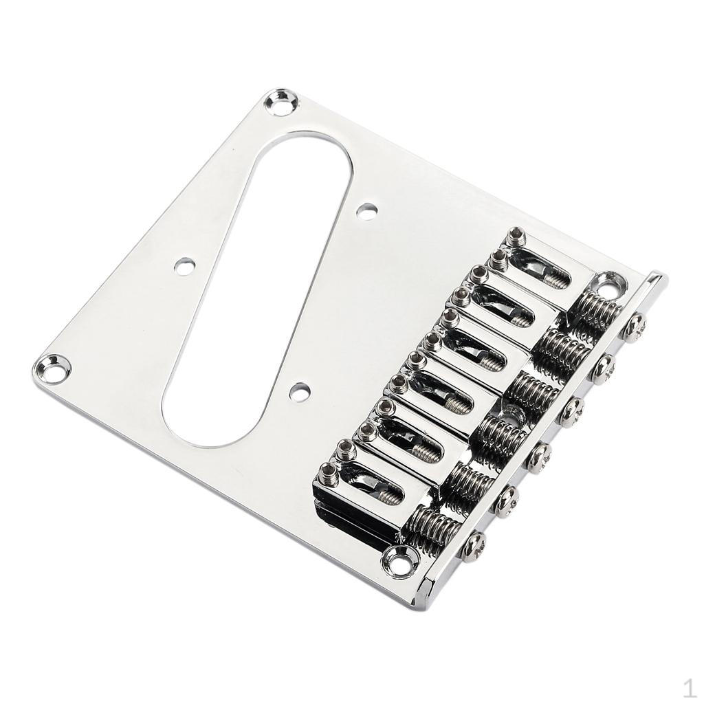 6 Saddles Bridge for Style Electric Guitar Replacement with Wrench Screws