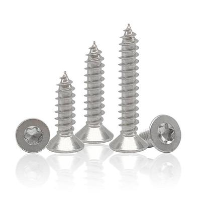 304 Stainless Steel Torx Countersunk Self-Tapping Screws, Flat Head, Star Shape, Sizes: M2-M6