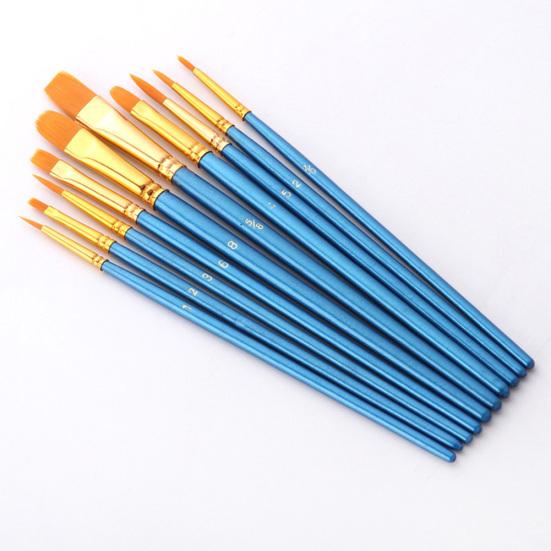 10Pcs Watercolor Gouache Painting Brushes Soft Nylon Hair Pens Art Supplies
