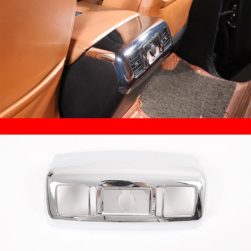 ABS Silver For Toyota Tundra 2014- Interior Modified Car Center Control Decorative Strip Sticker Car Accessories