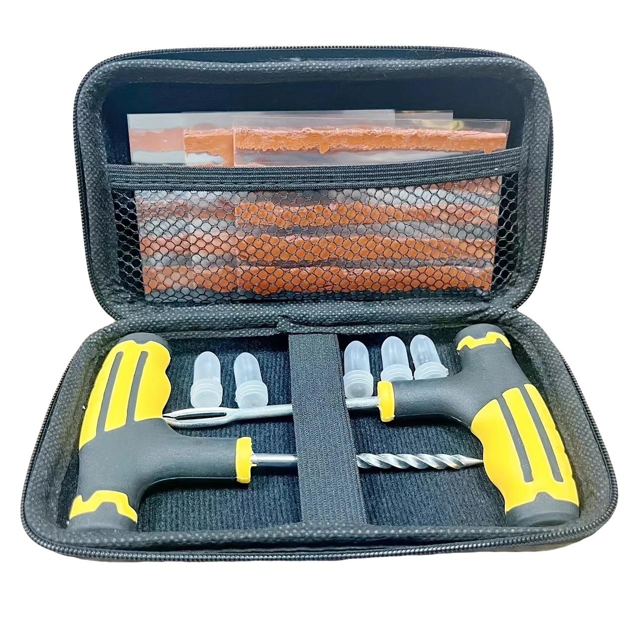 

Ergonomic Non - Slip Tire Repair Kit with Strips/Plugs and Durable Case, Suitable for Cars/Motorcycles/Bicycles/Trucks and RVs.
