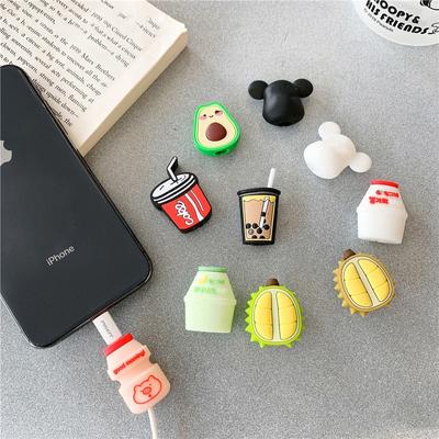 Kabelbissschutz für iPhone USB-Halter Zubehörkabel Squishy Doll Modell Niedliche Chompers Ladegerät Draht Fruchtgetränk Spielzeug Lustig