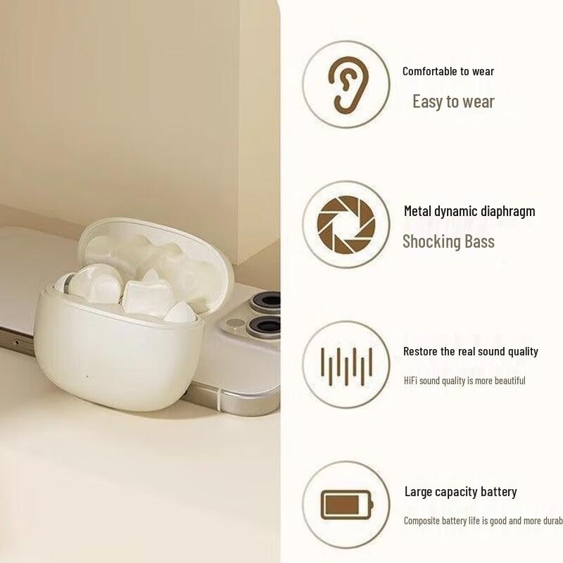 Q1 Wireless Bluetooth In-Ear Earphones: Comfortable, Long Battery Life, High Sound Quality Ideal for Sports & Music.
