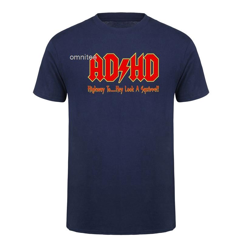 ADHD Grappig Hé Kijk Een Eekhoorn ADHD T-shirt Korte Mouw Verjaardagscadeaus Zomerstijl T-shirt Unisex Kleding HJ050