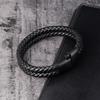 Charm Bracelet for Men High Quality Leather Bracelets Stainless Steel Maginetic Clasp Fashion Men's Bangle Business Male Jewelry