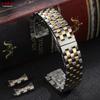 18mm 20mm 22mm Solid Stainless Steel Watch Bands for Tissot Curved End Universal Strap Men Women Butterfly Clasp Watch Bracelets
