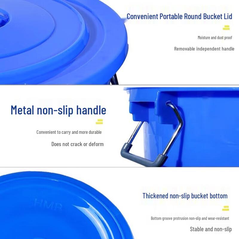 Thickened Plastic Storage Bucket with Lid