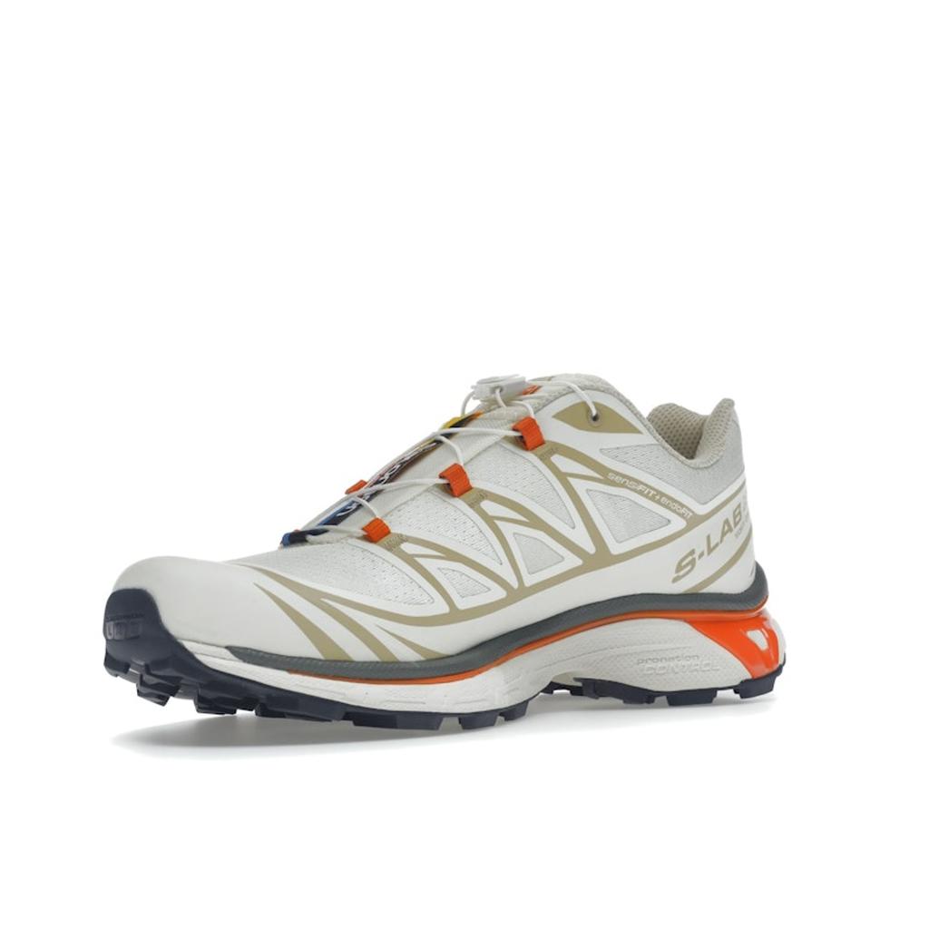 SALOMON XT-6 Vanilla Ice Rot Orange Unisex-Sneaker Weiß Gebleichtes Sand L41455300