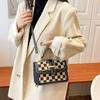 Retro Plaid Small Square Bag, Fashionable, Casual, Versatile, Simple, Women's Shoulder Bag, Niche Handbag, Crossbody Bag