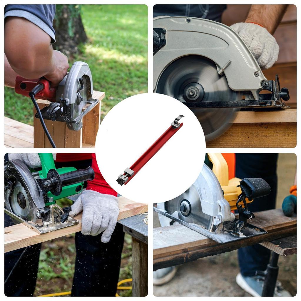 Circular Saw Guide Track Guide & Guide Rail Adjustable Woodworking Cutter Attachment Clamp Base for Precision Cutting Tool