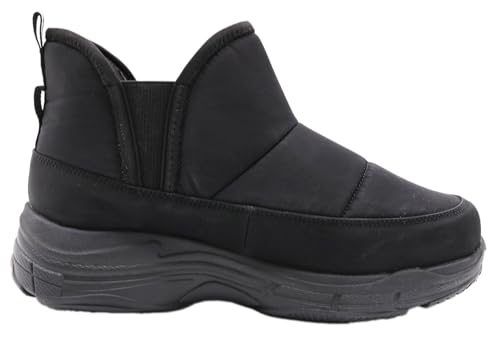 Moz Sweden Logon Hands-Free Snow Boots, Water-Repellent, Waterproof, and Cold-Weather, Lightweight, for Women, Rain Boots, Black, 93325422