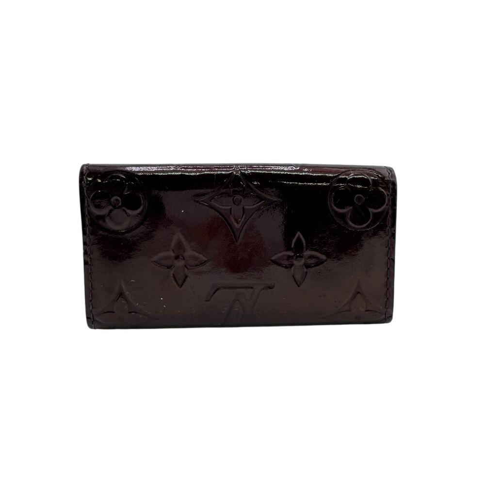 LOUIS VUITTON 4 hooks Monogram Vernis leather Multicles4 Key holder  Amarrant leather Women Used