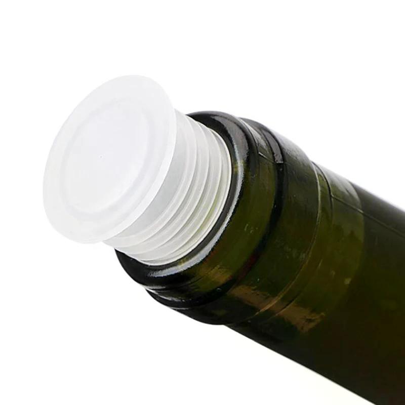 New 10Pcs Plastic Bottle Cap Red Wine Seal Cap Inside The Salt Bottle Transparent Nut Hole Dust Plug Easy To Pull The Cap