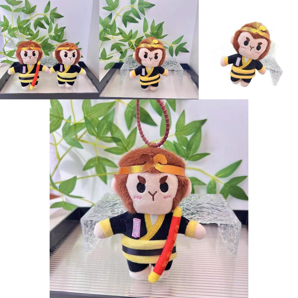 Adorable Plush Sun Wukong Keychain Cute Monkey Character Pendant 16cm Super Soft Design