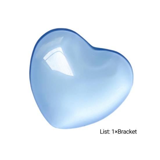 Mobile Phone Holder Foldable Telescopic Universal Non-slip Space-saving Lazy Bracket Faux Crystal Glass Cute Cartoon 3D Love Heart Phone