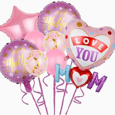 Ich Liebe Dich Mama Muttertag Dekoratives Aluminiumfolienballon-Set Als Geschenk Für Mama