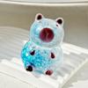 Glitter Capybara Sugar Stress Ball Anxiety Relief Clear Capybara Squeeze Toy Stretchy Slow Rising Relaxing Animal Pinch Fidget Toy